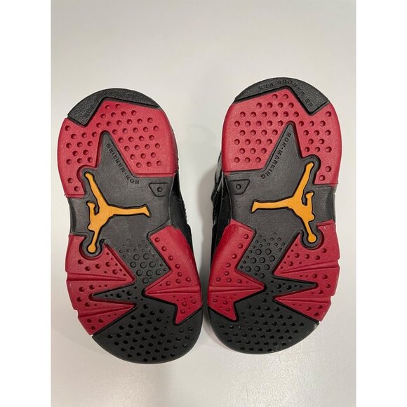 Nike Jordan Flight Club ‘91 Black Red Unisex Toddler shoe Size 4C Sneakers - Picture 4 of 5